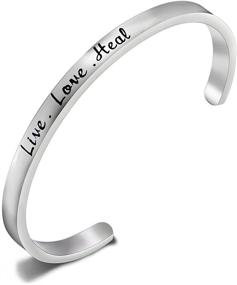 img 4 attached to 💉 ENSIANTH Nurse Gift Bracelet: Live Love Heal Cuff Bracelet for RNs- Perfect Jewelry Gift for Nursing Graduation Students