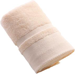 img 4 attached to 👌 KUFUNG Hand Towel - Cool, Soft, Fluffy, and Absorbent 100% Cotton Towel (Beige, 13.4X29) - Premium Quality for Everyday Use