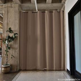 img 1 attached to 🏢 Premium Room Divider Curtain - 8ft Tall x 10ft Wide in Mocha - Available at RoomDividersNow