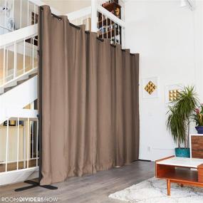 img 2 attached to 🏢 Premium Room Divider Curtain - 8ft Tall x 10ft Wide in Mocha - Available at RoomDividersNow