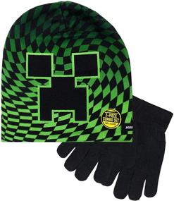 img 4 attached to Creeper Checkered Minecraft Gloves