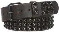 edgy and trendy: three distressed black studded leather - elevate your style! logo