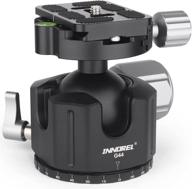 📷 innorel low profile tripod ball head with arca swiss quick release plate - cnc metal camera ballhead for tripods, monopod, dslr, camcorder (g44) logo