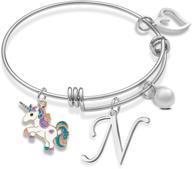 unicorn bracelet initial jewelry pendant girls' jewelry for bracelets logo