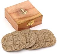 🏠 nautical sailor housewarming jute coaster logo