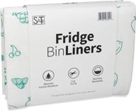 🍎 s&t inc. fridge bin & shelf liners, 12" x 24", fruits print, 5 pack: organize and decorate your fridge with style logo