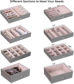 img 2 attached to 🎁 ANWBROAD Large Jewelry Box with Removable Drawers for Women - Flexible Jewelry Organizer Case for All Your Jewelry - Sturdy & Versatile Jewelry Storage UJJB003H