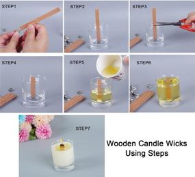 img 1 attached to 🕯️ 30 Set Natural Wood Candle Wicks for DIY Candle Making - Wood Wicks for Soy Wax, Aromatherapy, Smokeless, with Wax Chip Wick