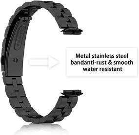 img 2 attached to Veezoom Compatible Fitbit Adjustable Replacement Wearable Technology