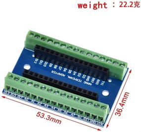 img 3 attached to 🔌 Nano Screw Terminal Adapter Shield Expansion Board Nano V3.0 AVR ATMEGA328P-AU для Arduino - набор из 5 шт.