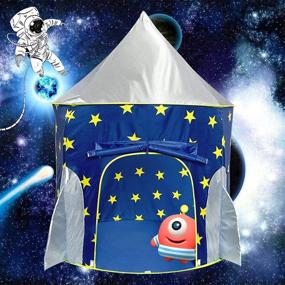 img 4 attached to Magictent Boys - Kids Spaceship Toys & Astronaut House - Foldable Design