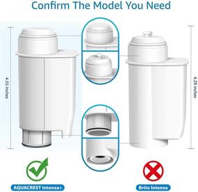 img 1 attached to ☕ AQUACREST Intenza+ TÜV SÜD Certified Coffee Water Filter: Enhance Your Brewing Experience with this Pack of 2, Compatible with Brita Intenza+ and Other Popular Brands