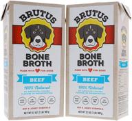 brutus bone broth for dogs: all-natural usa-made with glucosamine & chondroitin, human-grade ingredients, hydrating topper, gravy & treat for healthy joints logo