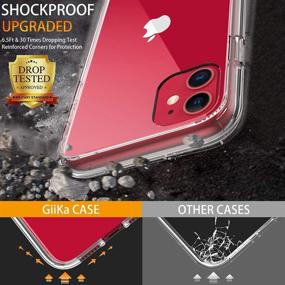 img 2 attached to 📱 GiiKa iPhone 11 Case with Screen Protector - Clear Heavy Duty Protective Case for Women, Girls - Shockproof PC Back Case with Slim TPU Bumper Cover - Phone Case for iPhone 11