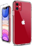 📱 giika iphone 11 case with screen protector - clear heavy duty protective case for women, girls - shockproof pc back case with slim tpu bumper cover - phone case for iphone 11 logo