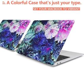 img 1 attached to 🌸 CiSoo MacBook Air 13 inch Floral Case with Retina Display & Touch ID, Matte Frosted Hard Shell Cover with Keyboard Cover for 2020 2019 2018 Release Model A2337 M1 A2179 A1932 - Blooming Flowers