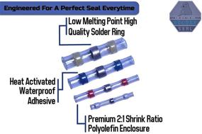 img 2 attached to SolderSeal Brand - Premium Solder Seal Wire Connector Kit 120PCS - Aiding Your Wiring Projects - No Crimping Required - Effortless Heat Gun Application - Water-resistant - Insulated - Ideal for Marine and Automotive Applications