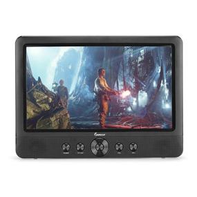 img 3 attached to 📺 IMPECCA Portable 10.1” Dual Screen DVD Player: Car Headrest & Home Use, USB/SD Reader, Rechargeable Battery, Last Memory, Two Screens for Same Movie