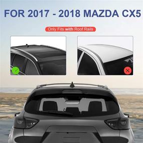 img 2 attached to 🚗 2017 2018 Mazda CX5 CX-5 Крыша Rack Cross Bar Rail: Превосходная грузовая стеллаж для багажа, каноэ, каяка Carrier