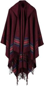 img 1 attached to Bakerdani Pashmina Cardigans Blanket Tassels Women's Accessories for Scarves & Wraps