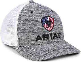 img 2 attached to Classic and Stylish ARIAT Men's RWB Shield Logo Flexfit110 Snapback Cap for a Trendy Look