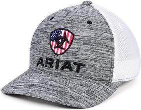 img 3 attached to Classic and Stylish ARIAT Men's RWB Shield Logo Flexfit110 Snapback Cap for a Trendy Look