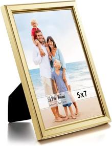 img 3 attached to 🖼️ Pack of 2, Gold 5x7 Picture Frames by LaVie Home - Elegant Frames with High Definition Glass for Wall Mount & Tabletop Display