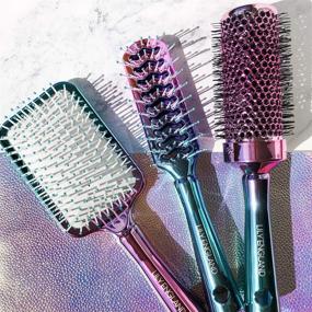 img 3 attached to 🧜 Lily England Hair Brush Set - Professional Round, Vent and Paddle Hairbrush for All Hair Types, Mermaid/ Ombre - The Perfect Styling Tools!