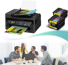 img 1 attached to Affordable GREENBOX Remanufactured Ink Cartridges for Epson 200XL Series - XP-200 XP-310 XP-400 🖨️ XP-410 XP-300 WF-2520 WF-2540 WF-2530 Printers - High-Quality 4 Black 2 Cyan 2 Magenta 2 Yellow