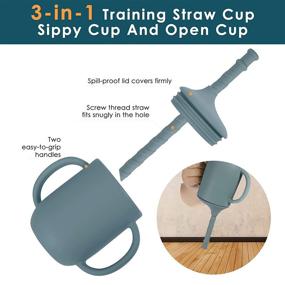 img 1 attached to 🍼 CSFICTS Baby Led Weaning Supplies: Silicone Suction Bowls, Divided Plates, Sippy Cup - Complete Toddler Self-Feeding Set with Bibs, Utensils, and Dishes - Suitable for Babies 6 Months+