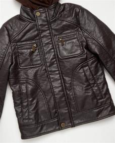 img 3 attached to Urban Republic Leather Jacket Fleece Boys' Clothing : Jackets & Coats
