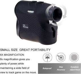 img 1 attached to 🎯 Black Laser Rangefinder Golf Hunting Telescope 600m(656yards) – Accurate Laser Distance Meter with Speed Scan & Fog Measurement