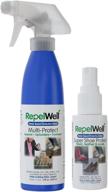 🌿 repelwell multi-protect (12oz) and shoe protect (4oz) eco-friendly bundle - pet-safe, odorless sprays for fabrics, upholstery, leather, footwear & more, keeping them clean, dry & new-looking for longer logo