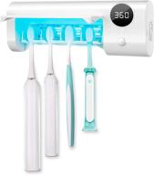 🦷 uv toothbrush sanitizer and holder - starwin drilling-free, rechargeable, and wireless bathroom toothbrush sterilizer wall mounted - fits most toothbrushes logo