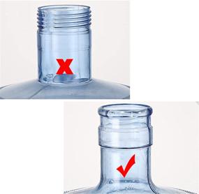 img 1 attached to 🍶 Gallon Water Bottle Caps, Non-Spill Replacement Caps, Best for 55mm 2, 3, and 5 Gallon Water Jug - Pack of 5