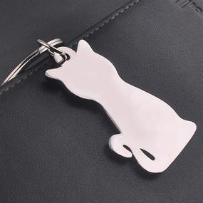 img 1 attached to Cat Shape Keyring Keychain - An Intriguing and SEO-Friendly Accessory