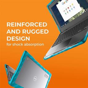 img 2 attached to 📱 Gumdrop Cases Dell 3100 Chromebook Clamshell DropTech Case – Ultimate Drop Protection in Teal