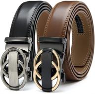 👔 adjustable men's accessories for belts - ratchet leather automatic buckle logo