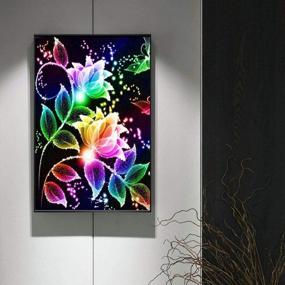 img 1 attached to Diamond Painting Glowing Flowers 11 8X15 7Inch