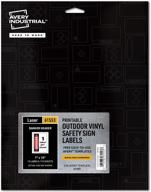 🏷️ avery industrial vinyl sign labels: occupational health & safety products for outdoor use in safety signs & signals logo