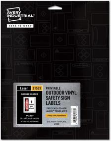 img 4 attached to 🏷️ Avery Industrial Vinyl Sign Labels: Occupational Health & Safety Products for Outdoor Use in Safety Signs & Signals