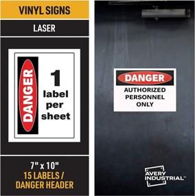 img 3 attached to 🏷️ Avery Industrial Vinyl Sign Labels: Occupational Health & Safety Products for Outdoor Use in Safety Signs & Signals