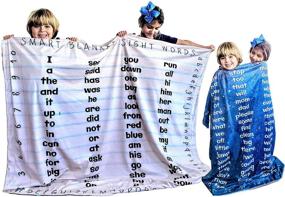 img 4 attached to 📚 Birdy Boutique Sight Words Educational Blanket - Learn to Read, Sounds, Early Reader, Dolch Fry List, Prek Kindergarten Toddler Soft Mink for Kids - Large 50x60 Gift, Double Layered