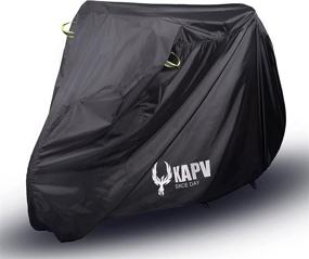 img 4 attached to 🚴 KAPV SINCE DAY ONE Oxford 210D Waterproof Bicycle Cover - Strong, Anti Dust Rain Cover with UV Protection and Lock Hole Feature - Ideal for Cruisers & Mountain Bikes