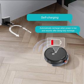 img 1 attached to 🤖 Robotic Vacuum Cleaner and Dry Mopping Sweeper with WiFi, Strong Suction, and Self-Charging - Holove D2: Perfect for Pet Hair, Hard Floors, and Low Pile Carpets