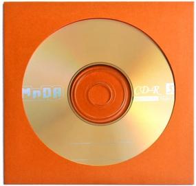 img 1 attached to Flexzion 100 Упаковка бумажных конвертов для CD DVD (Оранжевые) стандартные конверты с оконцем и клапаном для хранения музыки, фильмов, видеоигр на дисках