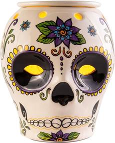 img 4 attached to 🎃 Scentsationals Day of The Dead Collection: Scented Wax Cube Warmer and Fragrance Melter - Skull Wickless Electronic Home Air Freshener Gift