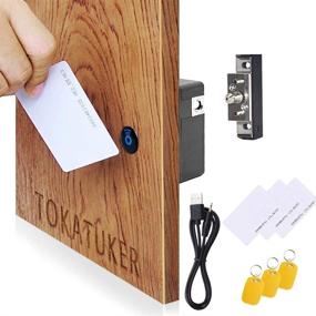 img 4 attached to Invisible DIY Electronic Cabinet Lock Kit with USB Cable - Hidden Lock Set for Wooden Cabinets, Drawers, Pantries, and Lockers - RFID Entry