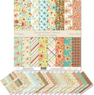 🌸 springtime pattern paper pack - scrapbook premium specialty paper single-sided 12"x12" collection - 16 sheets by miss kate cuttables logo