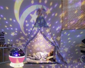 img 2 attached to 🌟 Sparkling Star Night Light Projector for Girls - Perfect Bedroom Lamp | Xmas Birthday Gifts for 3-12 Year Old Boys & Girls | Christmas Stocking Stuffers - Pink